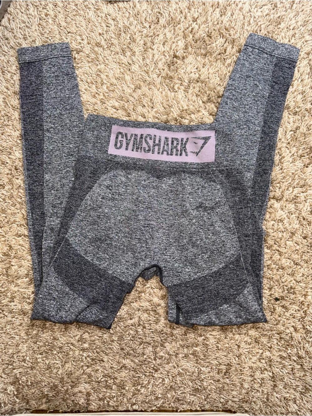 Gymshark Flex Size ~M Gray and Pink Leggings